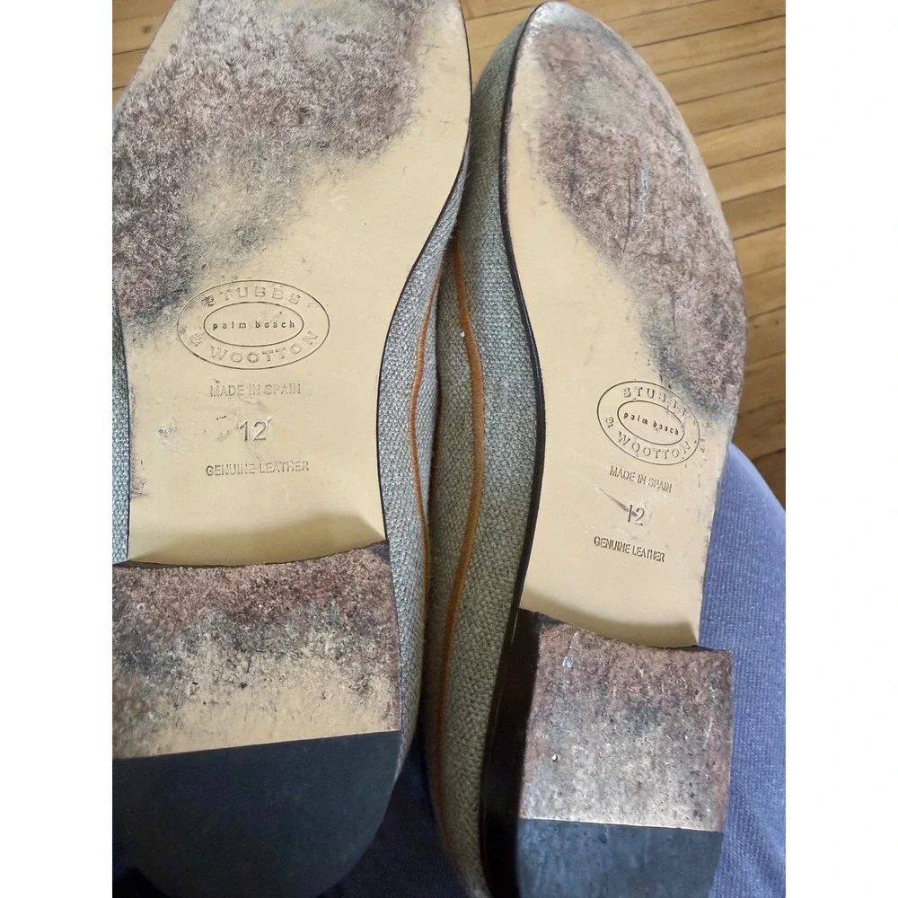 Stubbs & Wootton Palm Beach Embroidered Linen Smoking Slippers Men's